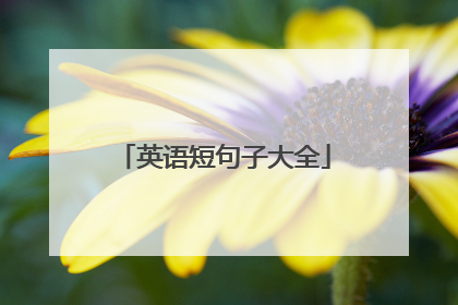 英语短句子大全