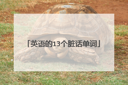 英语的13个脏话单词