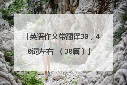 英语作文带翻译30，40词左右 （30篇）