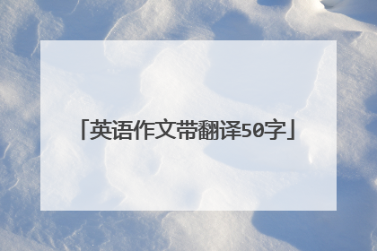 英语作文带翻译50字