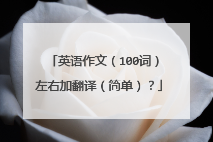 英语作文（100词）左右加翻译（简单）？
