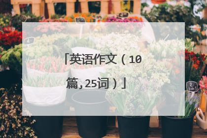 英语作文(10篇,25词)
