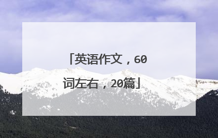 英语作文，60词左右，20篇