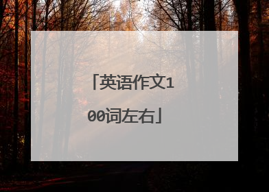 英语作文100词左右