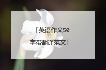 英语作文50字带翻译范文