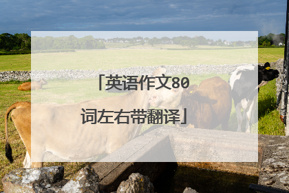 英语作文80词左右带翻译