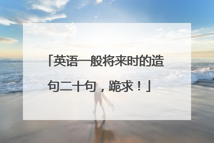 英语一般将来时的造句二十句,跪求!