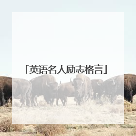 英语名人励志格言