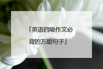 英语四级作文必背的万能句子