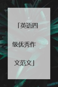 英语四级优秀作文范文