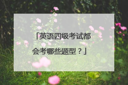 英语四级考试都会考哪些题型?