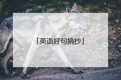 英语好句摘抄