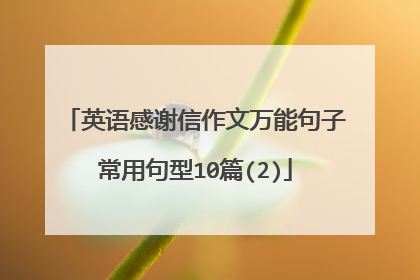 英语感谢信作文万能句子常用句型10篇(2)