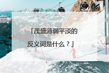 茂盛薄弱平淡的反义词是什么？