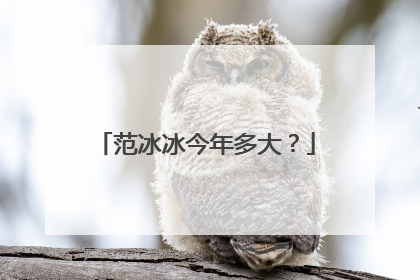 范冰冰今年多大？