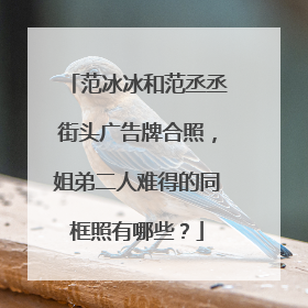 范冰冰和范丞丞街头广告牌合照,姐弟二人难得的同框照有哪些?