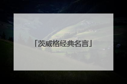 茨威格经典名言