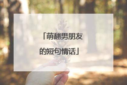 萌翻男朋友的短句情话