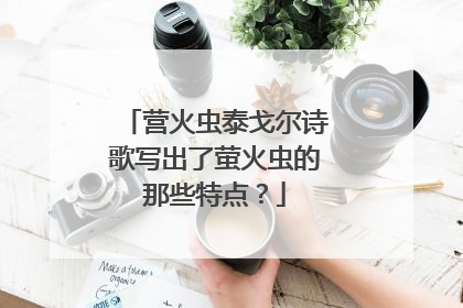 营火虫泰戈尔诗歌写出了萤火虫的那些特点？