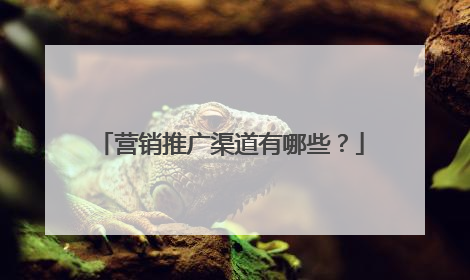 营销推广渠道有哪些？