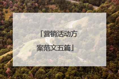 营销活动方案范文五篇