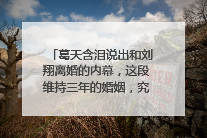 葛天含泪说出和刘翔离婚的内幕，这段维持三年的婚姻，究竟发生了什么？