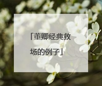 董卿经典救场的例子