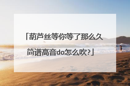 葫芦丝等你等了那么久简谱高音do怎么吹?