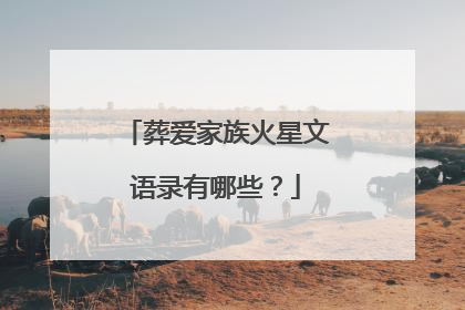 葬爱家族火星文语录有哪些?