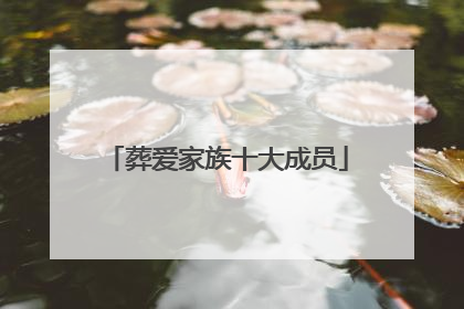 葬爱家族十大成员