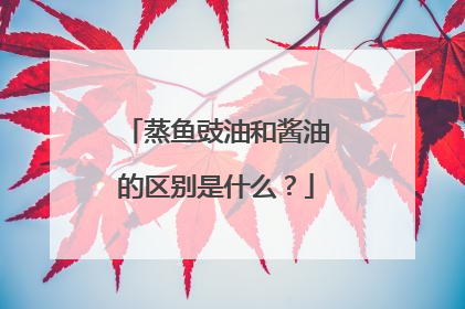蒸鱼豉油和酱油的区别是什么？