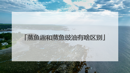 蒸鱼露和蒸鱼豉油有啥区别