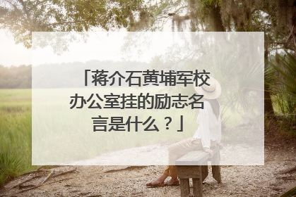 蒋介石黄埔军校办公室挂的励志名言是什么?