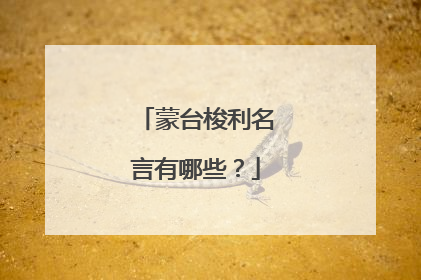 蒙台梭利名言有哪些?