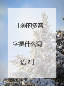 薄的多音字是什么词语?