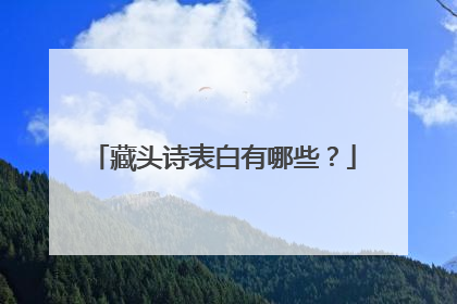 藏头诗表白有哪些?