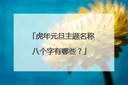 虎年元旦主题名称八个字有哪些？
