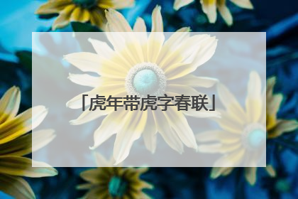 虎年带虎字春联