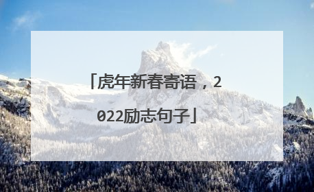 虎年新春寄语,2022励志句子