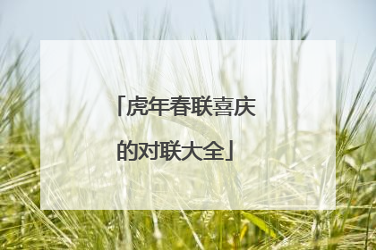 虎年春联喜庆的对联大全