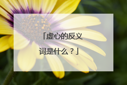 虚心的反义词是什么?