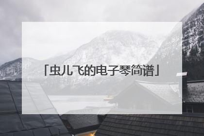 虫儿飞的电子琴简谱