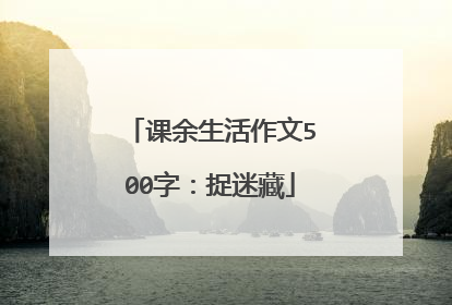 课余生活作文500字:捉迷藏
