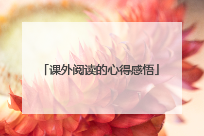 课外阅读的心得感悟