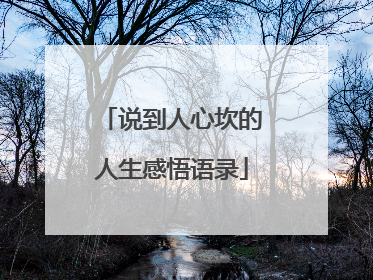 说到人心坎的人生感悟语录