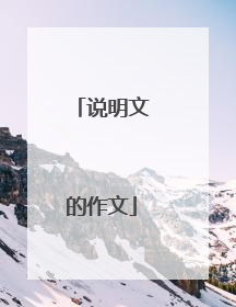 说明文的作文