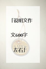 说明文作文600字左右