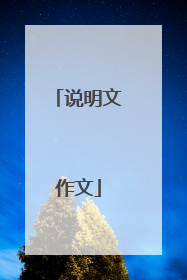 说明文作文