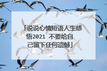 说说心情短语人生感悟2021 不要给自己留下任何遗憾