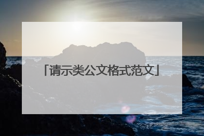 请示类公文格式范文